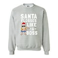 thumbnail image 1 of Santa Flosses Like A Boss Christmas Dance Funny DT Crewneck Sweatshirt, 1 of 2