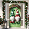 thumbnail image 1 of Santa with Gifts Door Banner Merry Christmas Gnome Door Hanging Banner Backdrop Red Hat Door Cover Photography Background Winter Xmas New Year Decor 71x35 Inch, 1 of 6
