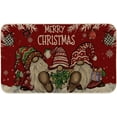 thumbnail image 1 of Santa Gnome Merry Christmas Door Mat 17x30 Inch, Xmas Seasonal Winter Holiday Low-Profile Rug Christmas Doormat for Indoor Outdoor, 1 of 6