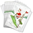 thumbnail image 1 of Santa Golf Traditional Christmas Holiday Greeting Cards | 10 Pack Bulk Set (4x6), 1 of 6
