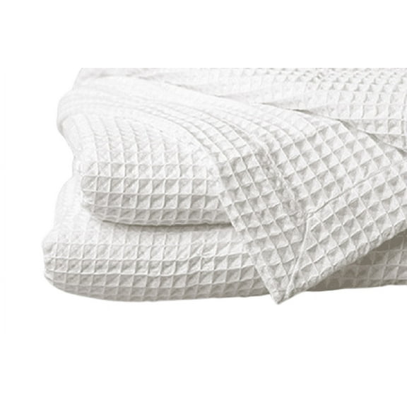 Santa Grace Honeycomb Thermal Waffle Blanket 100% Cotton Full White