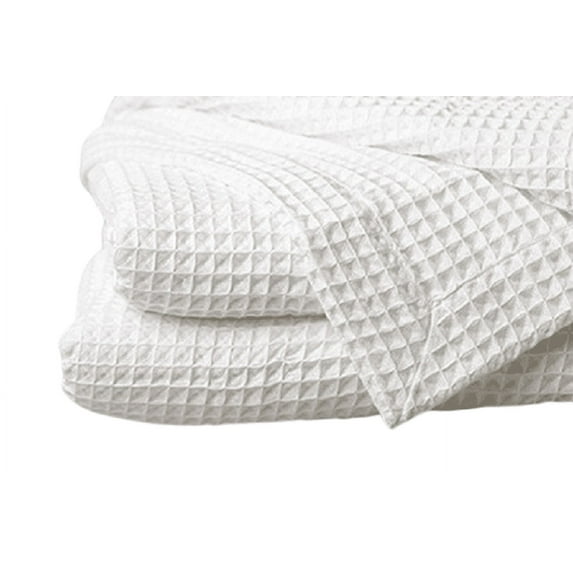 Santa Grace Honeycomb Thermal Waffle Blanket 100% Cotton Full White