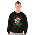 thumbnail image 1 of Santa Grumpy Smurf Jolly Christmas Sweatshirt for Men or Women Brisco Brands S, 1 of 6