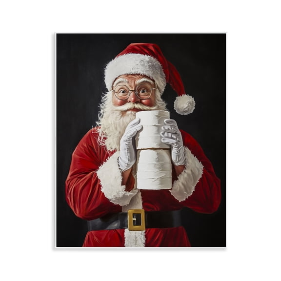 Stupell Industries Santa Has Your TP Wall Plaque Art, design by Arlington Prints