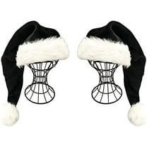 Santa Hat - Adults Deluxe Xmas Christmas Hat Pack 2 pcs