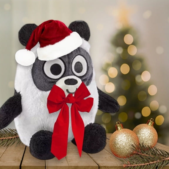 Santa Hat & Bow Nana Loves You More Panda Jimmy Fallon Plush Animal Holiday Gift