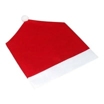 Santa Hat Chair Cover, Jumbo Cloth Slipcover Washable 24x19in, Christmas Party Decor Home Dining Protector