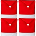 thumbnail image 1 of Santa Hat Chair Covers Santa Clause Hat Chair Back Cap Non Woven Kitchen Chair Covers Sets for Christmas Banquet Decorations, 1 of 6