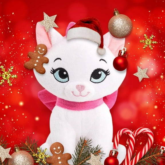 Santa Hat Holiday Marie Cat 12 Plush Soft Stuffed Animal The Aristocats New