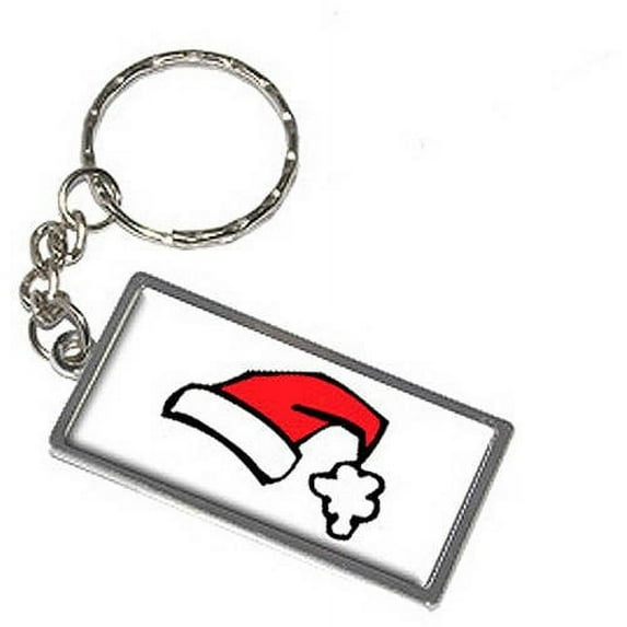Santa Hat Keychain Key Chain Ring