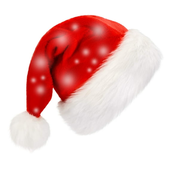 Santa Hat, Light Up Christmas Hat, Santa Hat With LED Lights, Flashing Santa Hat for Adults & Kids Christmas Gifts, Santa Hat,Christmas Hat Xmas Holiday