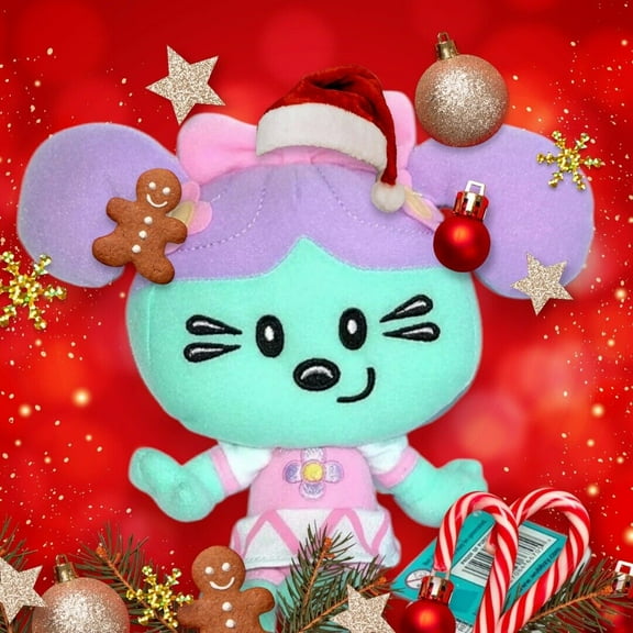 Santa Hat Nickelodean Wubbzy Plush Daizy Daisy Girl RARE Wow Wow 7" Doll Holiday