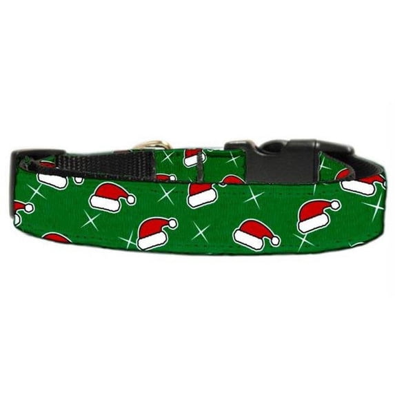 Santa Hat Nylon and Ribbon Collars . Extra Small
