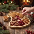 thumbnail image 1 of Santa Hat Shaped Wooden Serving Platter Board, Rustic Charcuterie Platter for Christmas Parties, Cheese Fruit Tray, Farmhouse Cutting Board for Holiday Table, 1 of 7