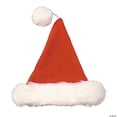 thumbnail image 1 of Santa Hat - Soft Plush - Christmas Holiday - Costume Accessory - Dark Red, 1 of 4