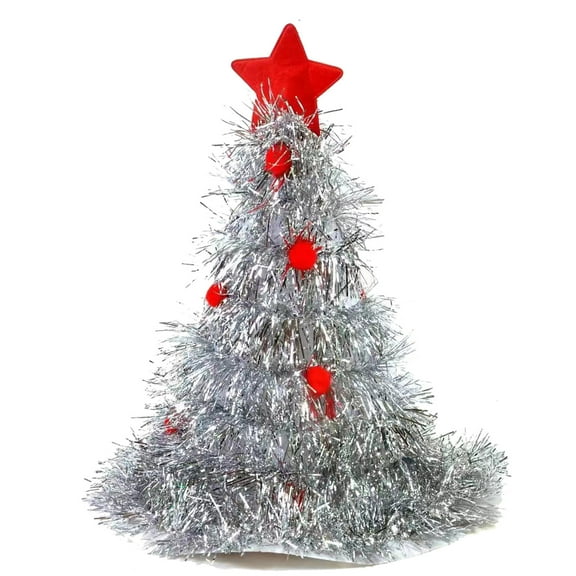 Santa Hat With Glitter Fringe For Adults Kids Holiday Party Photo