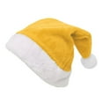 thumbnail image 1 of Santa Hat for Adults Holiday Gift Plush Christmas Hat for New Year Festive Party Gold, 1 of 2