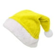 thumbnail image 1 of Santa Hat for Adults Holiday Gift Plush Christmas Hat for New Year Festive Party Yellow, 1 of 2