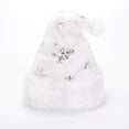 thumbnail image 1 of Santa Hat for Adults Plush Holiday Gifts Snowflakes Sequin Christmas Hat for New Year Festive Party Supplies Silver, 1 of 3