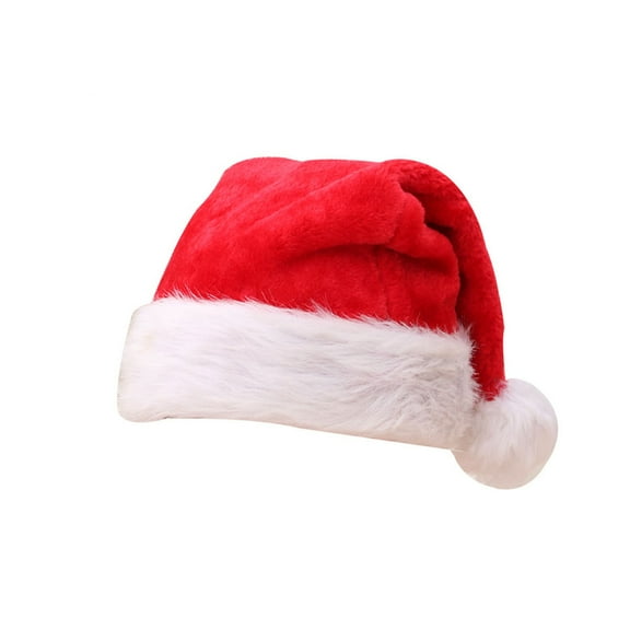 Santa Hats Christmas Hats: Xmas Holiday Hat for Adults, Unisex Velvet Classic Santa Hat for Xmas New Year