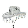 thumbnail image 1 of Santa Hats Western Cowb`oy Hat With Shiny Rhinestone And Fringe For Disco Party Country Music Festival Stage Performance Small Santa Hats, 1 of 6