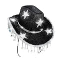 thumbnail image 1 of Santa Hats Western Cowb`oy Hat With Shiny Rhinestone And Fringe For Disco Party Country Music Festival Stage Performance Small Santa Hats, 1 of 5