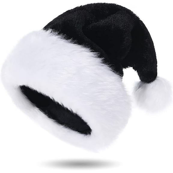 Santa Hats for Adults, Unisex Velvet Touch Comfort Christmas Hats for New Year Festive Party Christmas Supplies