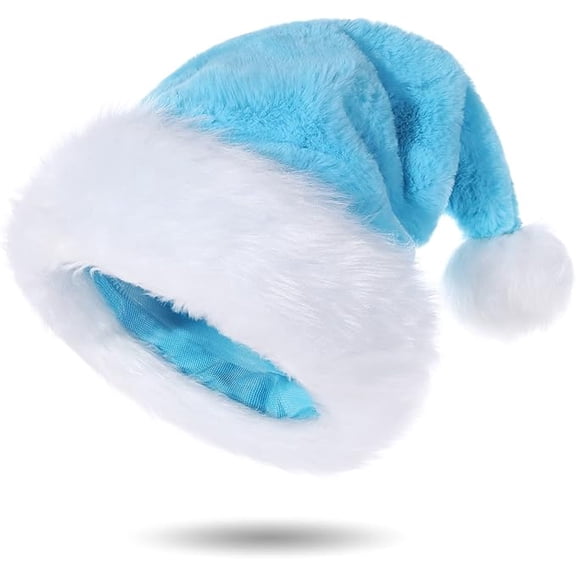 Santa Hats for Adults, Unisex Velvet Touch Comfort Christmas Hats for New Year Festive Party Christmas Supplies