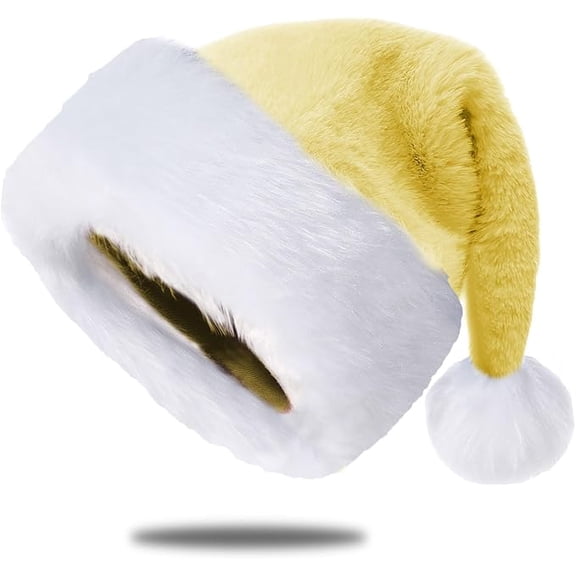 Santa Hats for Adults, Unisex Velvet Touch Comfort Christmas Hats for New Year Festive Party Christmas Supplies