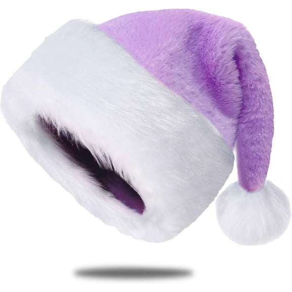 Santa Hats for Adults, Unisex Velvet Touch Comfort Christmas Hats for New Year Festive Party Christmas Supplies