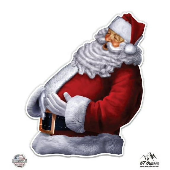 Santa Ho Ho Ho - 12" Vinyl Sticker Waterproof Decal