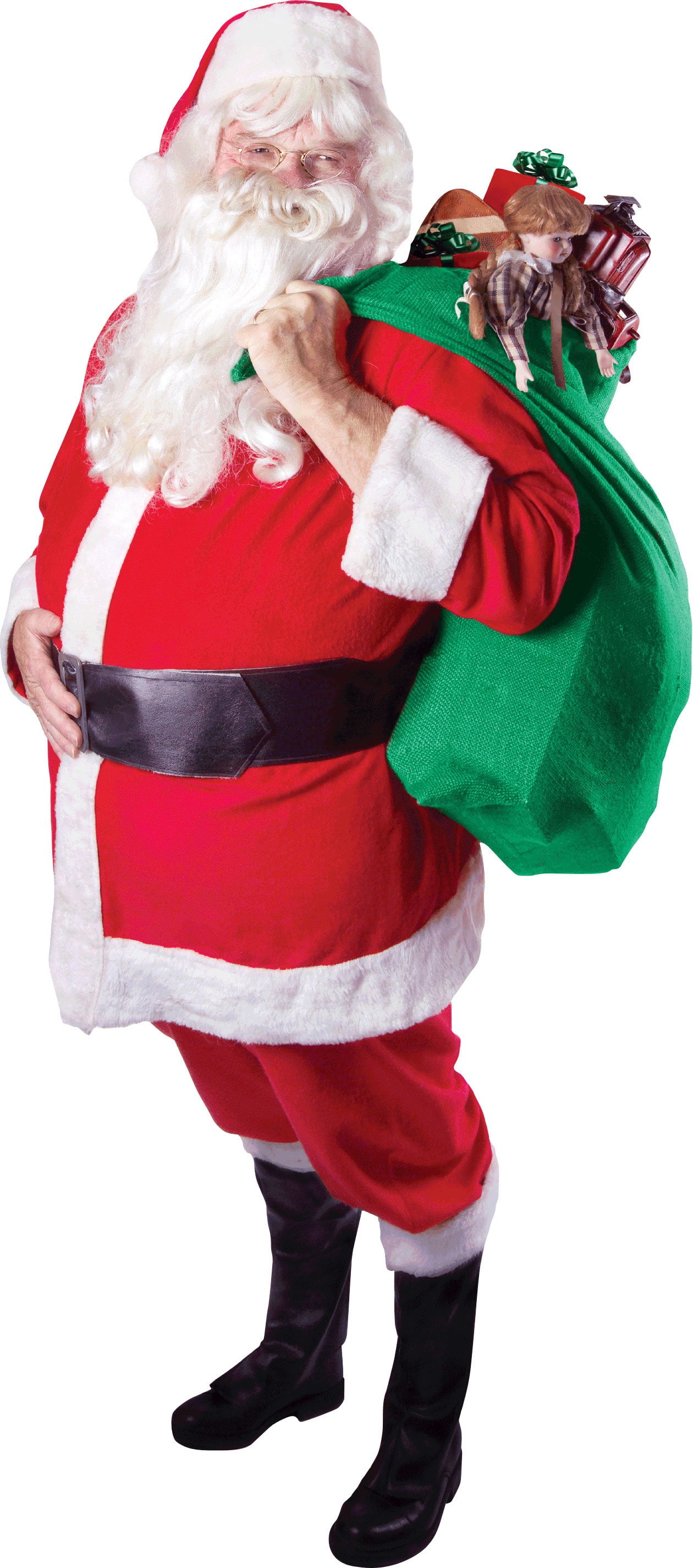 Santa Claus with Gifts Reusable Wall Decal 10.5" x 24"