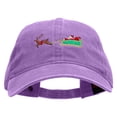 thumbnail image 1 of Santa In Transit Embroidered Washed Cotton Brass Buckle Cap - Purple OSFM, 1 of 5