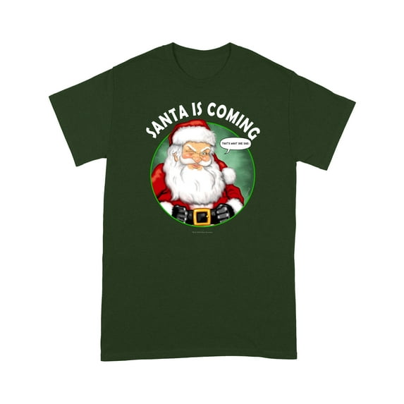 Santa Is Coming What She Said Funny Christmas T-Shirt