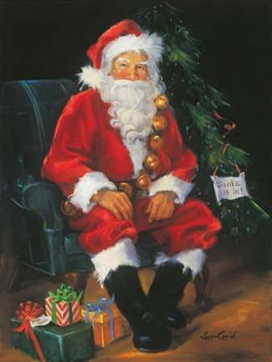 Santa Is In Canvas Art - Susan Comish (22 x 28)