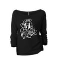 thumbnail image 1 of Santa Is Watching Women's Fashion Slouchy 3/4 Sleeves Raglan Lightweight Sweatshirt Black X-Large, 1 of 3