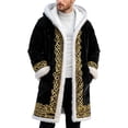 thumbnail image 1 of Santa Jacket Men Christmas Unisex Long Cardigan Fuzzy Flannel Jackets Winter Warm Coat Xmas Holiday, 1 of 4