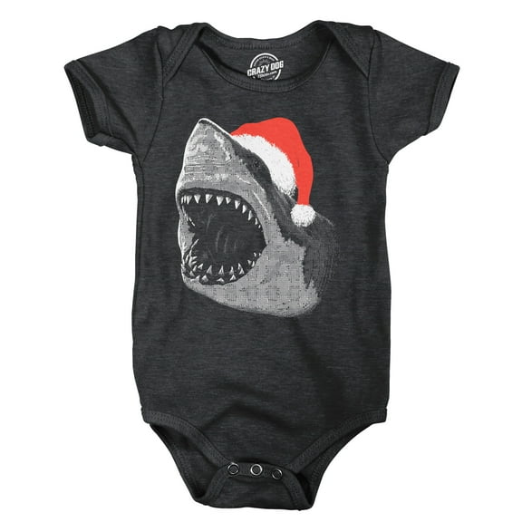 Santa Jaws Baby Bodysuit Funny Sarcastic Christmas Graphic Novelty Jumper For Infants