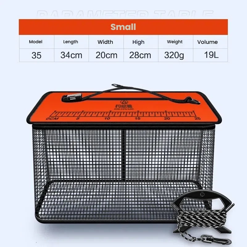 Fishingnet 2Pcs Foldable Floating Fish Basket Fishing