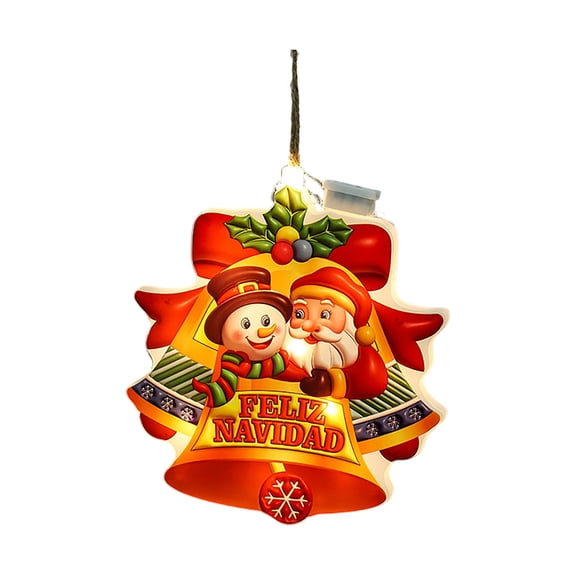 Santa LED Flash Hanging Decoration, Steady Slow Fast Adjustable, Christmas Tree Mantel Scene Setup Glow Ornament Pendant