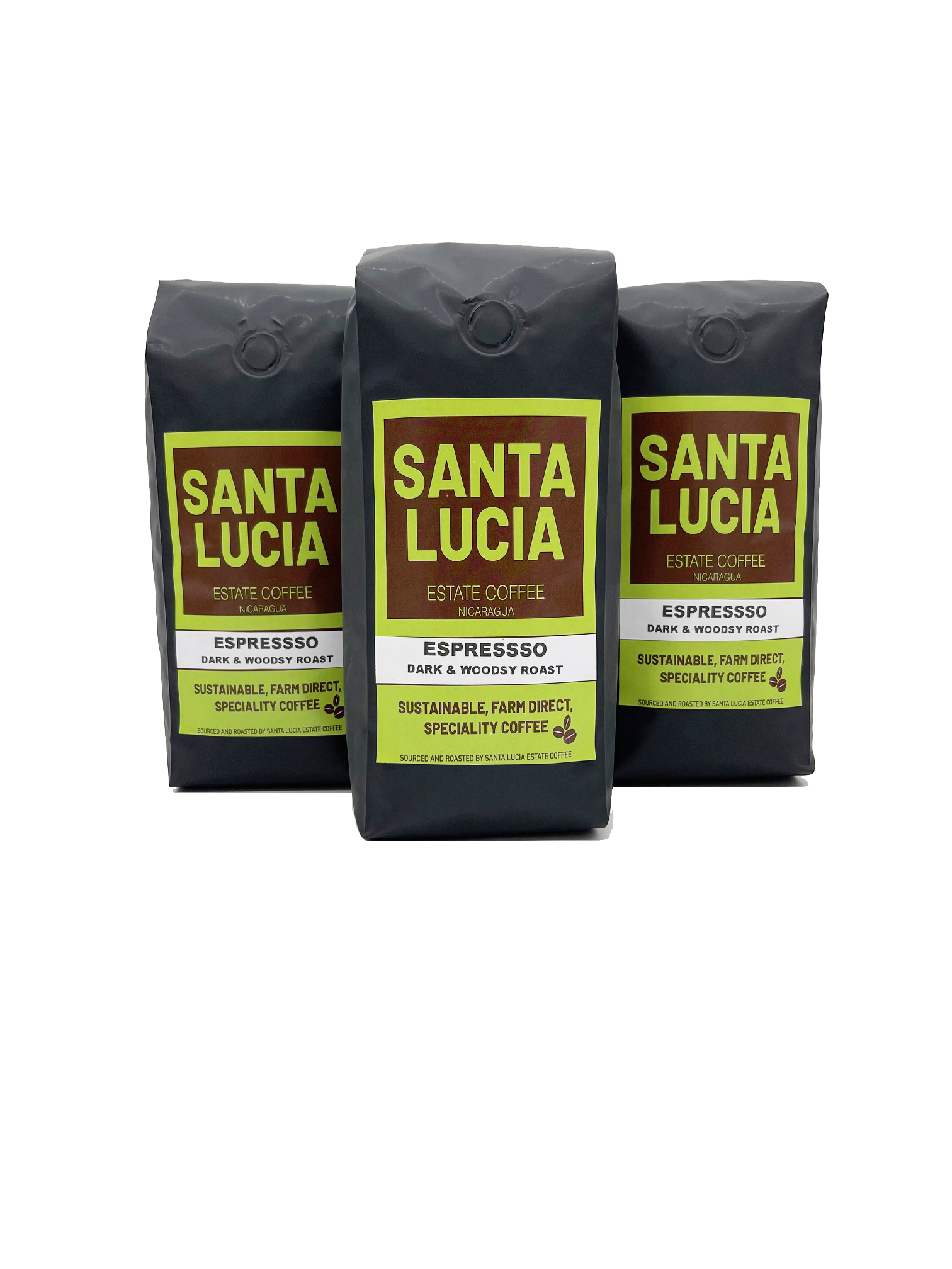 Santa Lucia Coffee Espresso Roast 3 Pounds (3-16oz Bags) Whole Bean