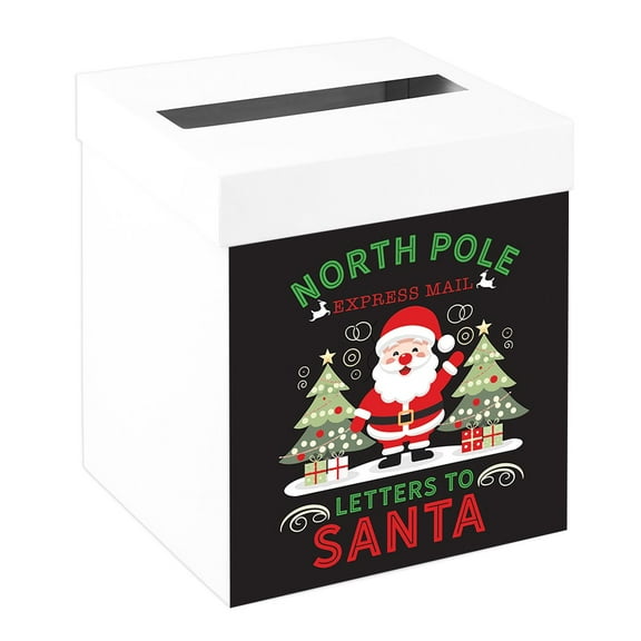 Santa Mailbox North Pole Express Mail, Letters to Santa Mailbox Christmas Decor