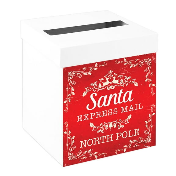 Santa Mailbox Red Vintage Santa Express, Letters to Santa Christmas Decor