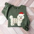 thumbnail image 1 of Santa Maltese Dog Christmas Sweatshirt, Holiday Dog Mom Gift, 1 of 4