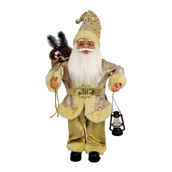 Santa Man Doll Xmas Figure Decorative Cloth Material for Living Room Party Table Centerpiece