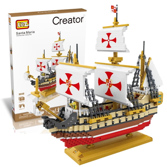 Santa Maria Columbus Sailing Fleet Micro Building Block 2660pcs LOZ-9048 w. Box