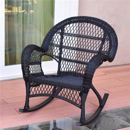 Santa Maria Rocker Wicker Chair, Black