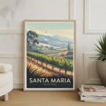 Cgdpal Map Santa Maria Vintage Travel Poster California Vineyard Map Art Print ...