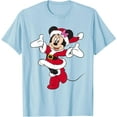 thumbnail image 1 of Santa Minnie Mouse Holiday Christmas DTG Print Unisex T-Shirt,Light Blue Color,Size YS, 1 of 5