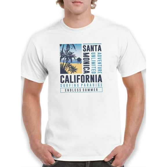 Santa Monica Adventure Men T-Shirt, Male Large